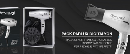 Профессиональный фен PARLUX DIGITALYON SILVER+диффузор Magic Sense 